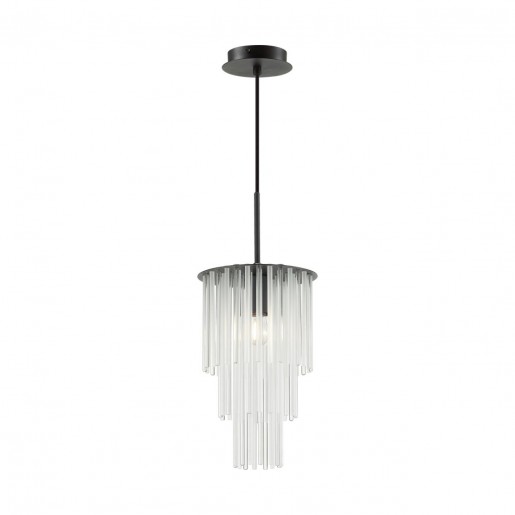 4921/1 MODERN ODL22 329 черный/прозрач./матов./стекло Подвес E27 1*60W PAPITA