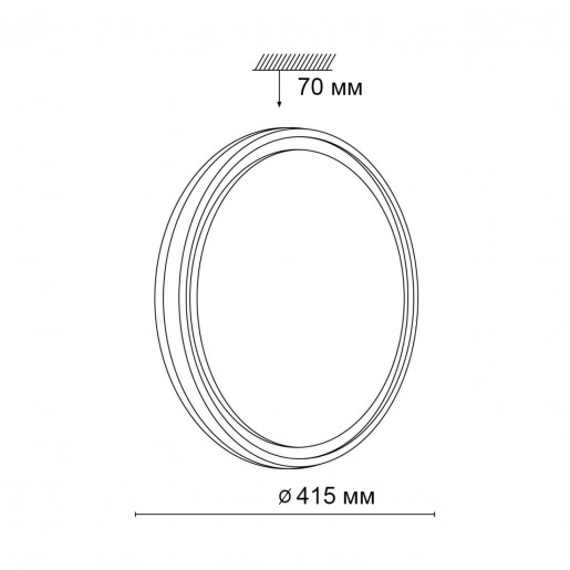 3044/DL SN 028 Светильник пластик/коричневый LED 48Вт 3000-6000К D415 IP43 пульт ДУ NAVIL