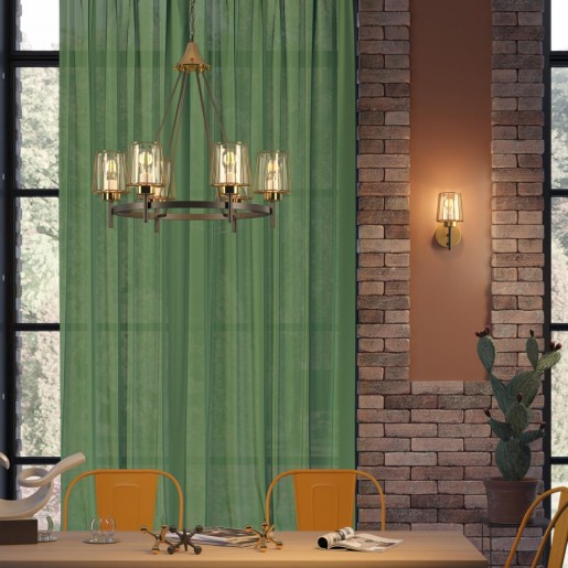 4656/6 ODL20 567 золотой/черный/янтарный Люстра E27 6*60W 220V DOGANA