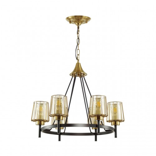 4656/6 ODL20 567 золотой/черный/янтарный Люстра E27 6*60W 220V DOGANA