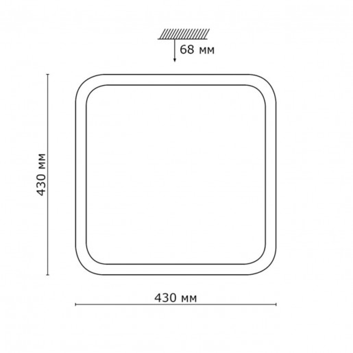 2014/C SN 097 св-к KVADRI пластик LED 30Вт 4000K 430х430 IP43