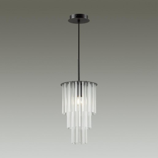 4921/1 MODERN ODL22 329 черный/прозрач./матов./стекло Подвес E27 1*60W PAPITA