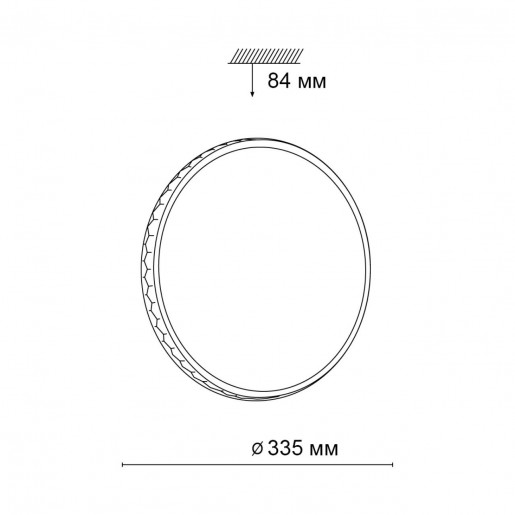 3053/CL SN 023 Светильник пластик/черный LED 30Вт 4000К D335 IP43 DORTA