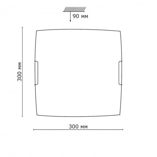 2144 SN 108 св-к VASTO стекло E27 2*100Вт 300х300