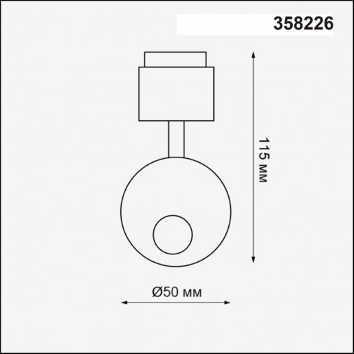358226 NT19 037 черный Модуль к 358212-358224 IP20 LED 3000K 5W 220V OKO