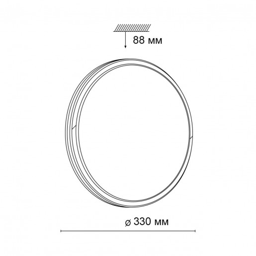 3057/CL SN 012 Светильник пластик/черный LED 30Вт 4000К D330 IP43 KEPA