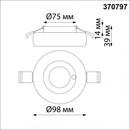 370797 SPOT NT21 249 белый/белый Светильник встраиваемый влагозащищенный IP44 GU10 50W 220V WATER