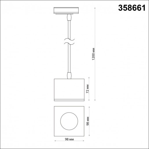 358661 PORT NT21 063 белый Однофазный трековый светодиодный светильник, провод 1.2м IP20 LED 4000К 12W 220V PATERA