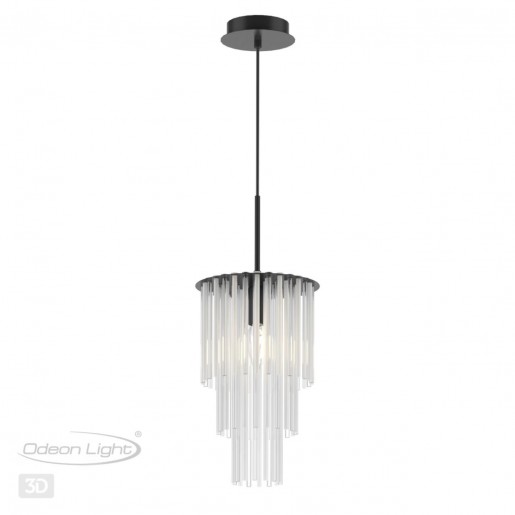 4921/1 MODERN ODL22 329 черный/прозрач./матов./стекло Подвес E27 1*60W PAPITA