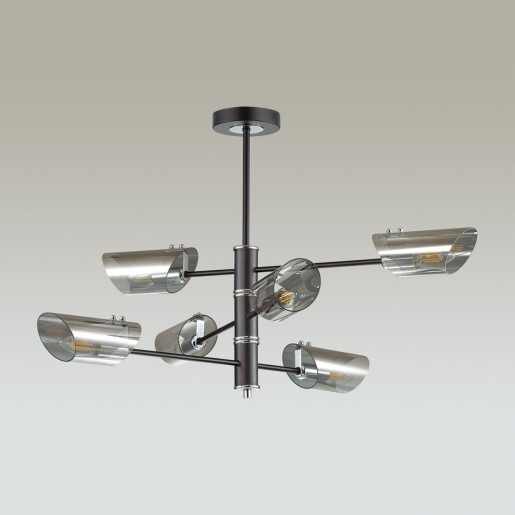 4402/6C LN19 062 хром, черный Люстра потолочная E14 6*40W 220V NOLAN