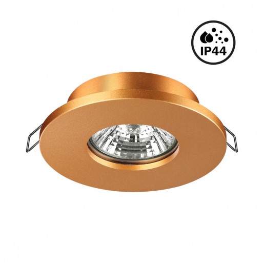 370803 SPOT NT22 матовое золото Светильник встраиваемый влагозащищенный IP44 GU10 50W 220V AQUA