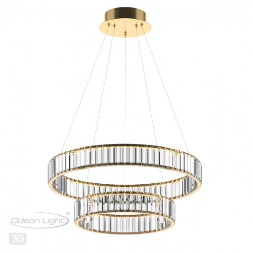 5015/60L L-VISION ODL23 427 золотой/прозрачный металл/хрусталь Люстра LED 60W 4000K 7140Лм VEKIA