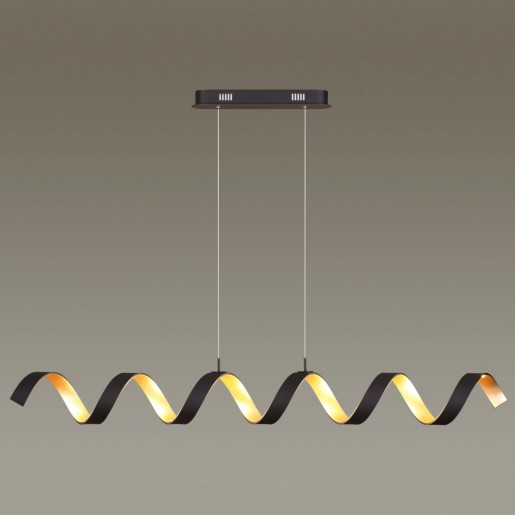 3832/50L ODL20 47 черный/золотистый/металл Подвесной светильник LED 4000K 55W 220V SPIRA