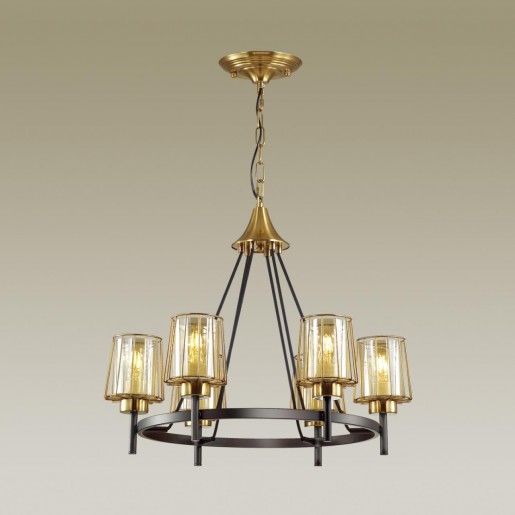 4656/6 ODL20 567 золотой/черный/янтарный Люстра E27 6*60W 220V DOGANA