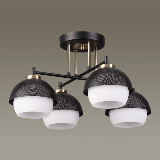 4456/4C LN20 157 черный, бронза, белый Люстра потолочная E14 4*60W 220V JADE