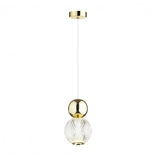 5008/7L L-VISION ODL23 419 золотой/прозрачный/металл/акрил Подвес LED 7W 4000K 350Лм CRYSTAL