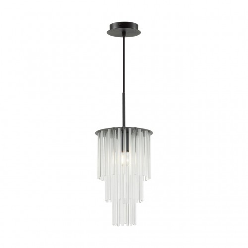 4921/1 MODERN ODL22 329 черный/прозрач./матов./стекло Подвес E27 1*60W PAPITA