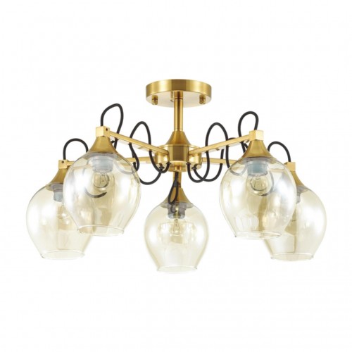 3777/5C LN19 068 бронза Люстра потолочная E27 5*60W 220V MEGAN