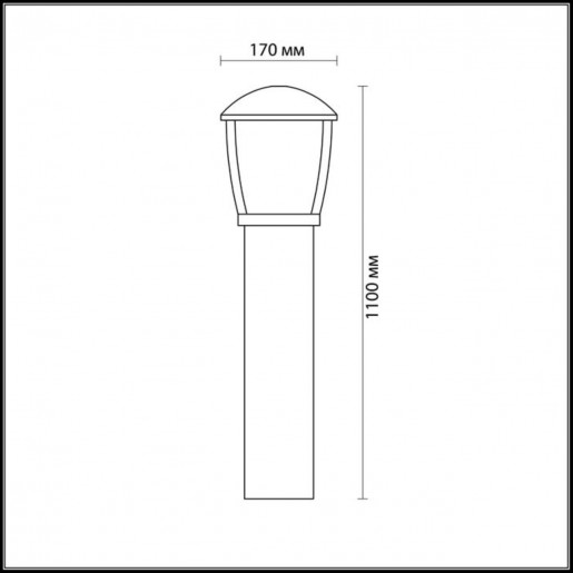4051/1F ODL18 707 темно-серый/матовый белый Уличный светильник, 110см IP44 E27