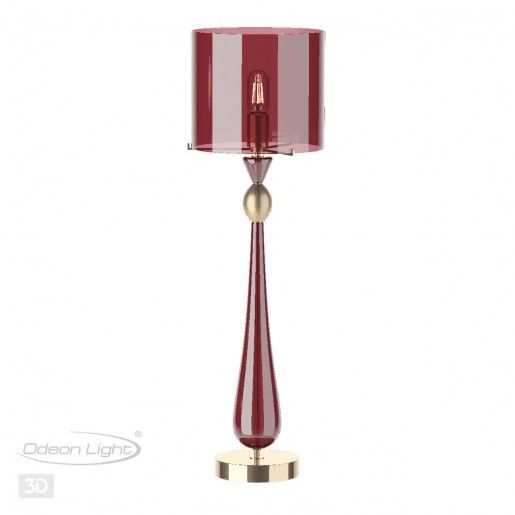 4868/1T STANDING ODL_EX22 21 золотой/бордовый/стекло База для высокой лампы E27 1*60W TOWER