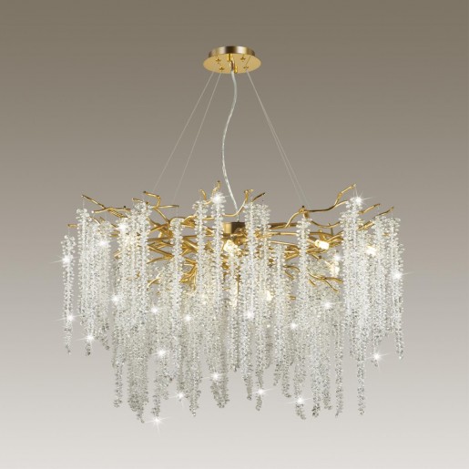 5005/14 HALL ODL23 487 золотой/прозрачный металл/хрусталь Люстра G9 14*40W BANCHE