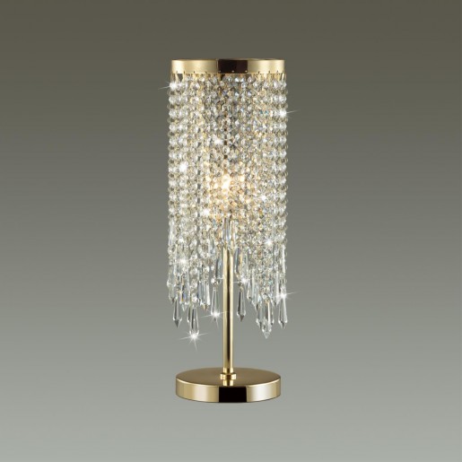 5028/1T MODERN ODL23 429 золотой/прозрачный металл/хрусталь Настольная лампа E14 1*40W CHOKKA