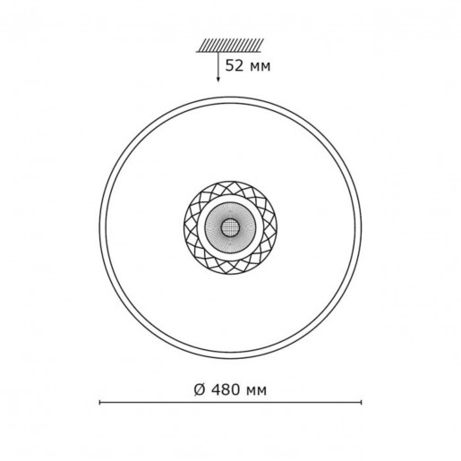 2044/EL SN 085 св-к LAVORA пластик LED 72Вт 3000-6000K D480 IP43 пульт ДУ