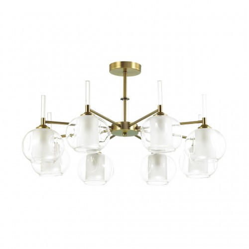 4432/8C LN20 151 античный коричневый, стекло Люстра потолочная E14 8*40W 220V HAZEL