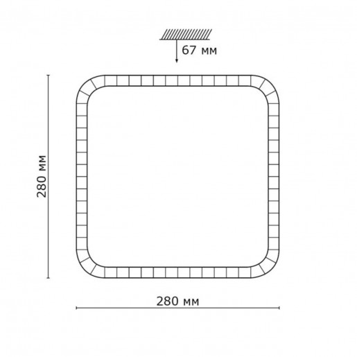 2035/CL SN 071 св-к KAROLA пластик LED 30Вт 4000K 280х280 IP43