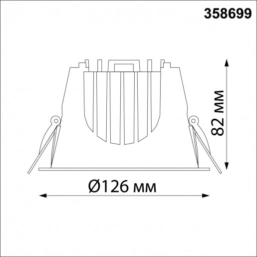 358699 SPOT NT21 207 белый/черный Светильник встраиваемый светодиодный IP20 LED 4000К 30W 100-265V KNOF