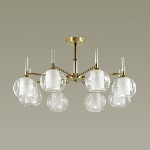 4432/8C LN20 151 античный коричневый, стекло Люстра потолочная E14 8*40W 220V HAZEL