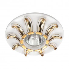 370329 NT17 115 белый/золото Встраиваемый декоративный светильник GX5.3 50W 12V PATTERN