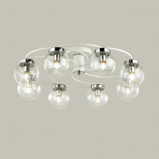 4538/8C MODERNI LN21 белый, хром Люстра потолочная E14 8*40W 220V HOLLY