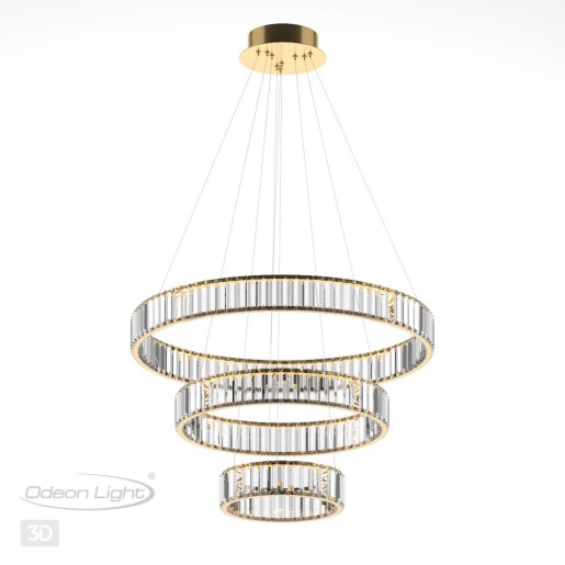 5015/88L L-VISION ODL23 427 золотой/прозрачный металл/хрусталь Люстра LED 88W 4000K 10200Лм VEKIA