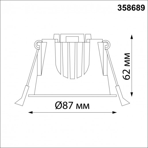 358689 SPOT NT21 207 белый/хром Светильник встраиваемый светодиодный IP20 LED 4000К 10W 100-265V KNOF