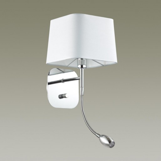 4114/2W ODL19 309 хром/белый Бра E14, LED 1*40W, 3W EDIS