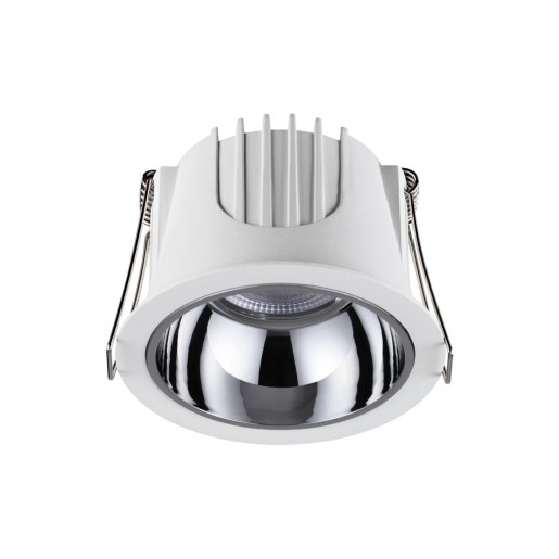 358689 SPOT NT21 207 белый/хром Светильник встраиваемый светодиодный IP20 LED 4000К 10W 100-265V KNOF