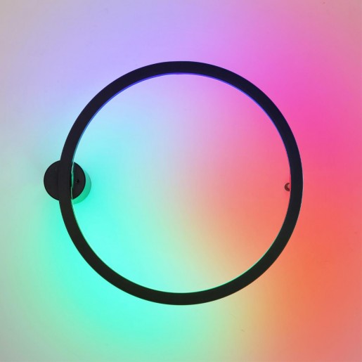 4386/18WL HIGHTECH ODL23 121 черный/металл Настенный светильник IP20 RGB динамическая подсветка ПДУ в комплекте LED 18W 3000K OMEN