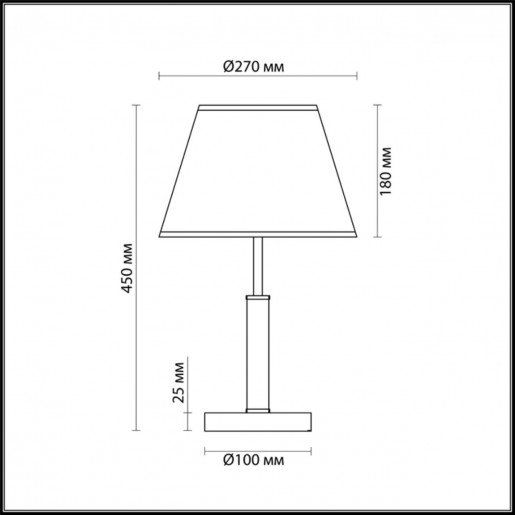 3703/1T LN18 100 античная бронза, дерево Настольная лампа E14 40W 220V ROBIN