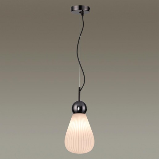 5418/1 MODERN ODL_EX23 19 черный хром/белый матовый/металл/стекло Подвес E14 1*40W ELICA