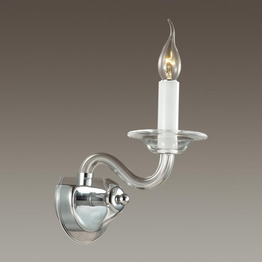 3931/1W ODL18 452 хром/прозрачн./хрусталь сферич.формы Бра IP20 E14 40W 220V ARIA