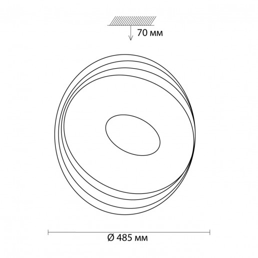 3001/EL SN 022 св-к SEKA пластик LED 72Вт 3000-6000K D380 IP43 пульт ДУ