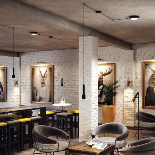 4253/23CL HIGHTECH ODL21 067 черн/металл Сис-ма потолочн LED 23W 1840Лм 3000K+LED GU10 10W FORTU