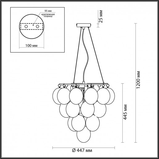 4812/6 ODL21 219 янтарный/бронзовый Люстра E14 6*40W GRAPE