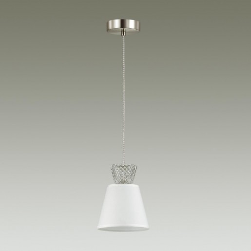 4433/1 LN20 225 никель, белый, стеклянный декор Подвес E14 1*40W 220V ABIGAIL