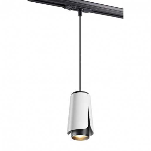 370835 PORT NT22 белый Светильник трековый однофазный, провод 1м IP20 GU10 9W 220V TULIP