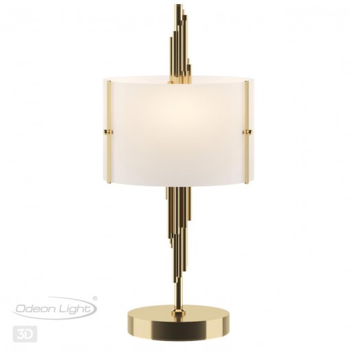 5415/2T MODERN ODL_EX23 39 бронзовый/белый матовый/металл/стекло Настольная лампа E27 2*40W MARGARET