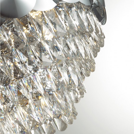 4972/5C HALL ODL22 375 хром/пластик/хрусталь Люстра потолочная E27 5*40W CATRIS