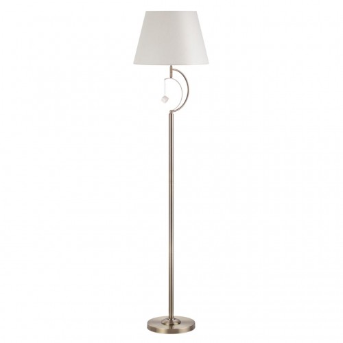 4469/1F LN20 227 античная латунь, белый Торшер E14 1*60W 220V LEAH