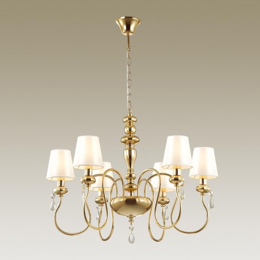 4723/6 ODL20 493 золотой/белый Люстра E14 6*40W 220V MEKI